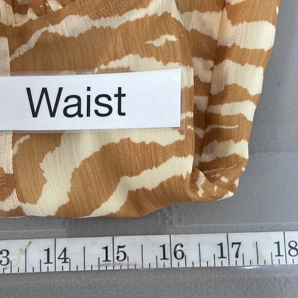 Camila Coelho Bailee Midi Dress Revolve Straps Slit Tan Size Large L - Picture 16 of 17